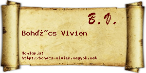 Bohács Vivien névjegykártya